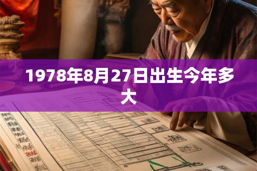 1978年8月27日出生今年多大
