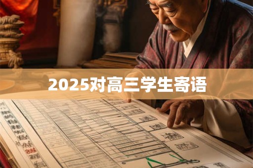 2025对高三学生寄语