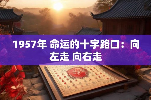 1957年 命运的十字路口：向左走 向右走