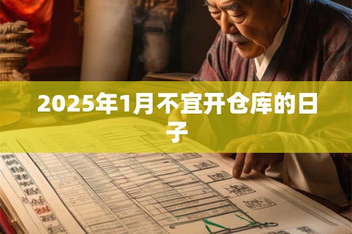 2025年1月不宜开仓库的日子