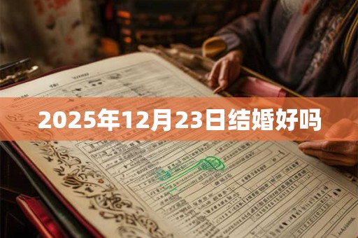 2025年12月23日结婚好吗