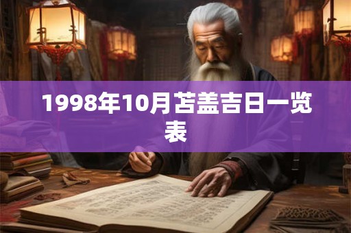 1998年10月苫盖吉日一览表