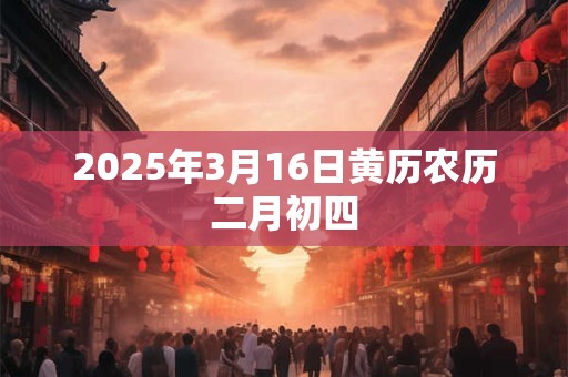 2025年3月16日黄历农历二月初四
