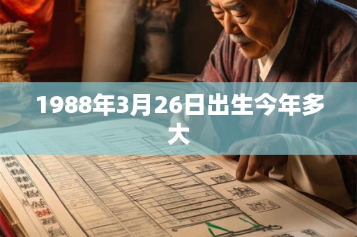 1988年3月26日出生今年多大