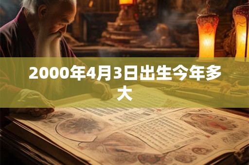2000年4月3日出生今年多大