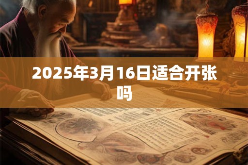 2025年3月16日适合开张吗