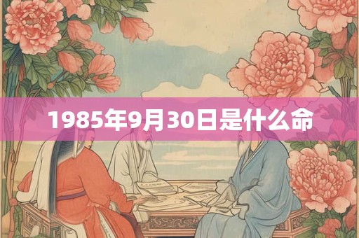 1985年9月30日是什么命