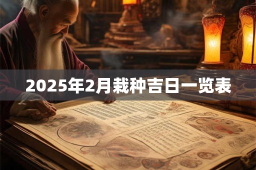2025年2月栽种吉日一览表
