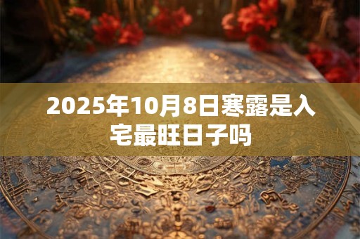 2025年10月8日寒露是入宅最旺日子吗