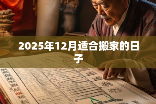 2025年12月适合搬家的日子
