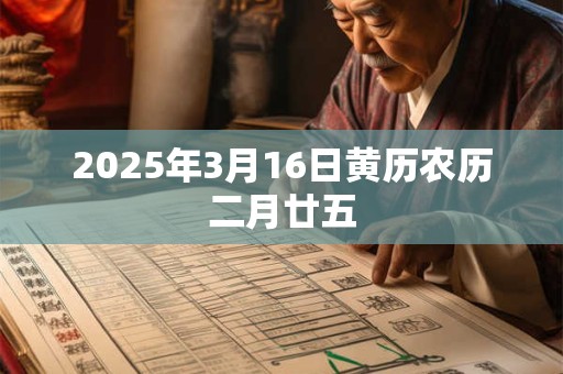 2025年3月16日黄历农历二月廿五
