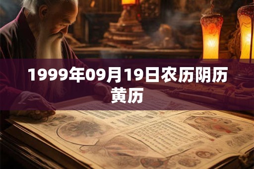 1999年09月19日农历阴历黄历