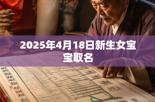 2025年4月18日新生女宝宝取名