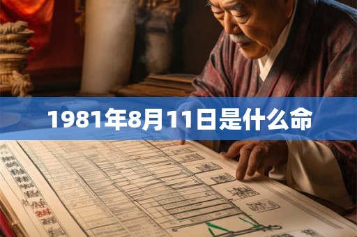 1981年8月11日是什么命