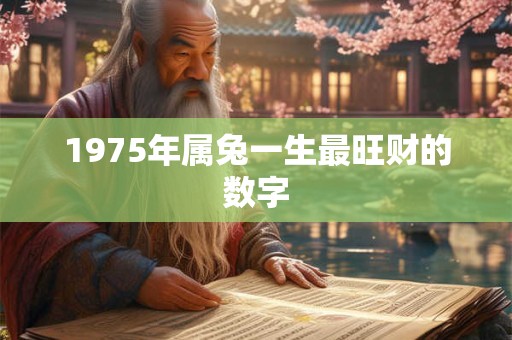 1975年属兔一生最旺财的数字