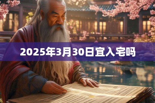 2025年3月30日宜入宅吗