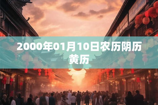 2000年01月10日农历阴历黄历