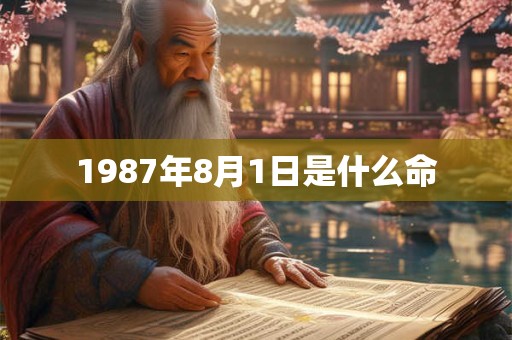 1987年8月1日是什么命 1987年8月1日是什么命