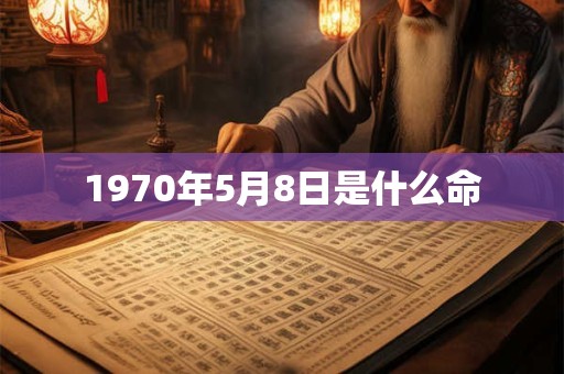1970年5月8日是什么命 1970年5月8日是什么命
