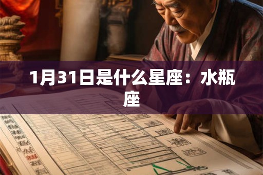 1月31日是什么星座：水瓶座