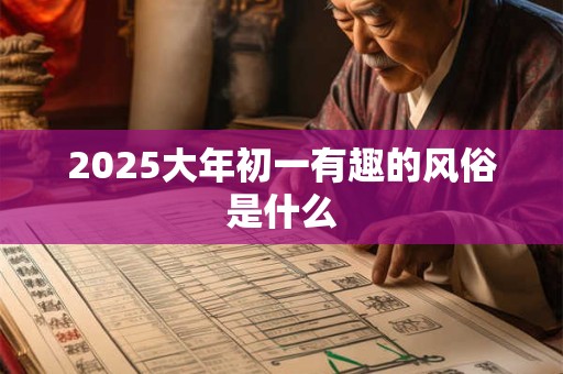2025大年初一有趣的风俗是什么