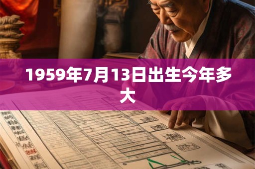 1959年7月13日出生今年多大
