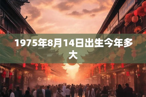 1975年8月14日出生今年多大