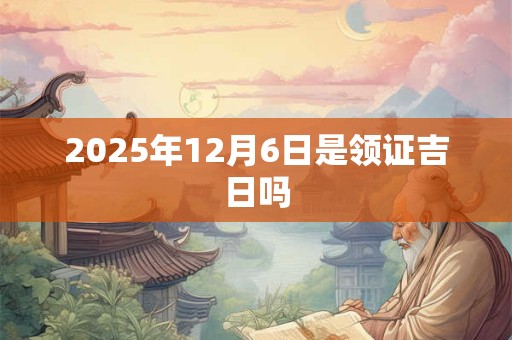 2025年12月6日是领证吉日吗