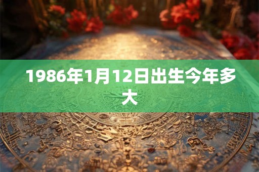 1986年1月12日出生今年多大