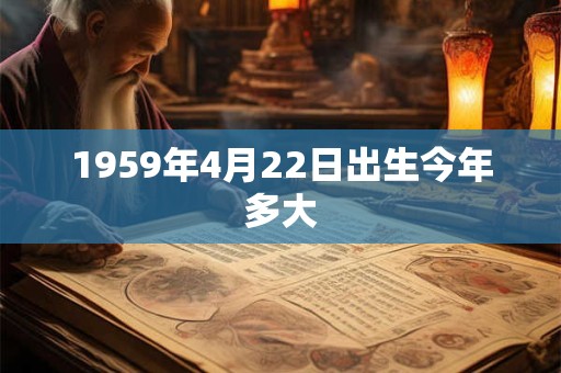 1959年4月22日出生今年多大
