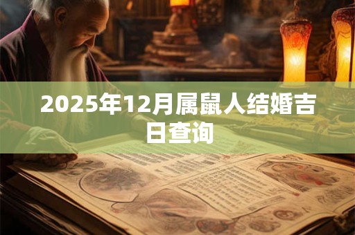 2025年12月属鼠人结婚吉日查询