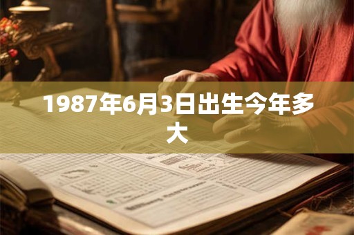 1987年6月3日出生今年多大