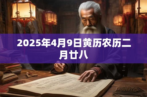 2025年4月9日黄历农历二月廿八