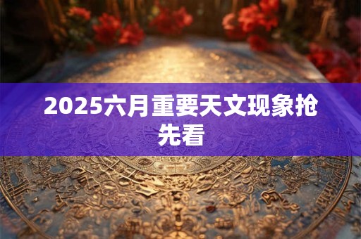 2025六月重要天文现象抢先看