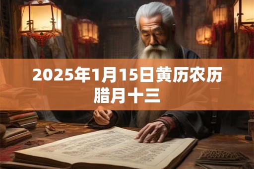 2025年1月15日黄历农历腊月十三 2025年1月15日黄历农历腊月十三