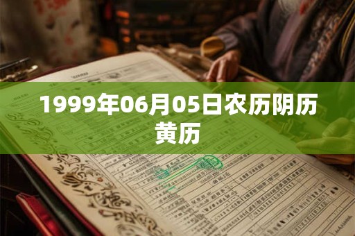 1999年06月05日农历阴历黄历