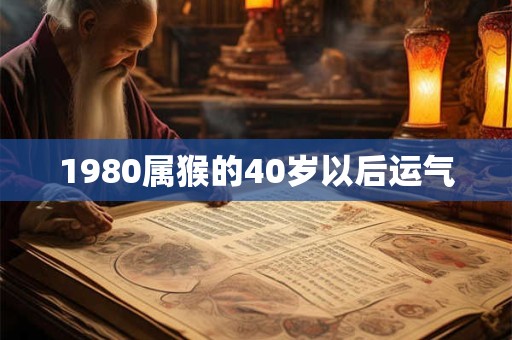 1980属猴的40岁以后运气