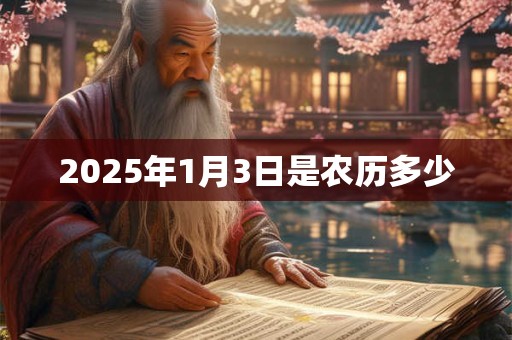 2025年1月3日是农历多少