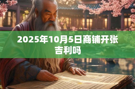 2026年10月5日商铺开张吉利吗