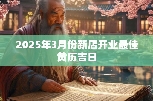 2025年3月份新店开业最佳黄历吉日