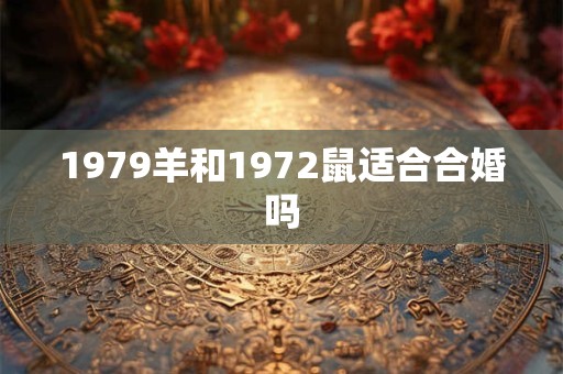 1979羊和1972鼠适合合婚吗