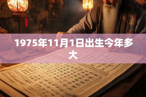 1975年11月1日出生今年多大