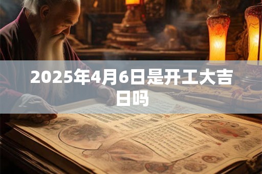 2025年4月6日是开工大吉日吗