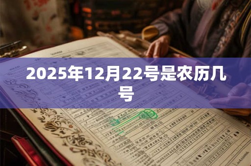2025年12月22号是农历几号
