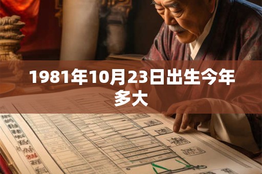 1981年10月23日出生今年多大