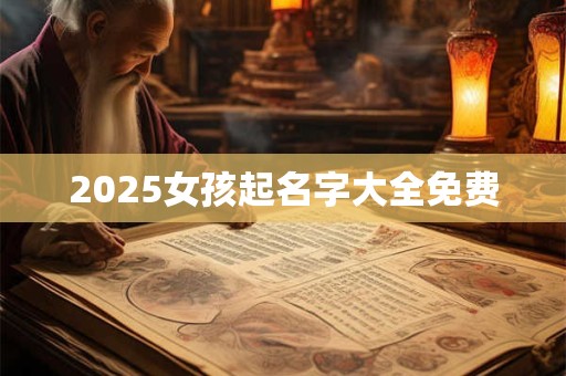 2025女孩起名字大全免费