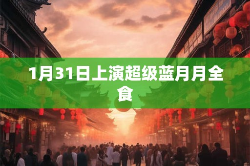 1月31日上演超级蓝月月全食