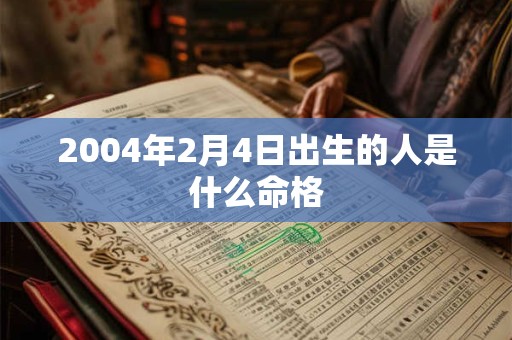 2004年2月4日出生的人是什么命格