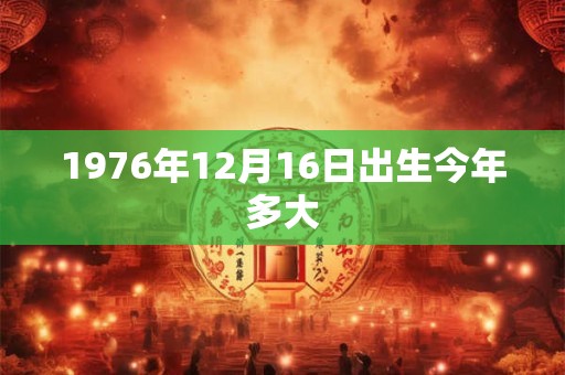 1976年12月16日出生今年多大