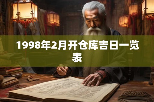 1998年2月开仓库吉日一览表